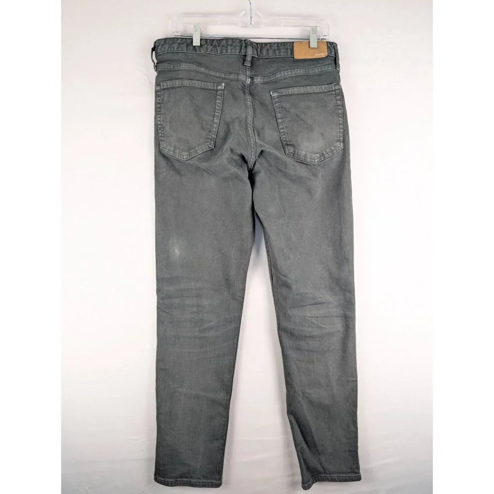 Bonobos Gray Denim Slim Fit Jeans Mens 32x31 Taper Distressed‎ 5 Pocket Mid Rise